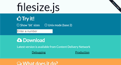 Desktop Screenshot of filesizejs.com